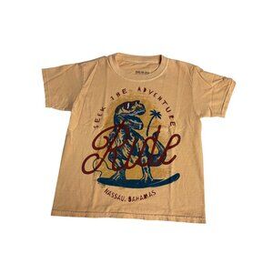 Unisex Kids Dinosaur Del Sol Color Changing Tee Shirt, Orange, Nassau Bahamas YX